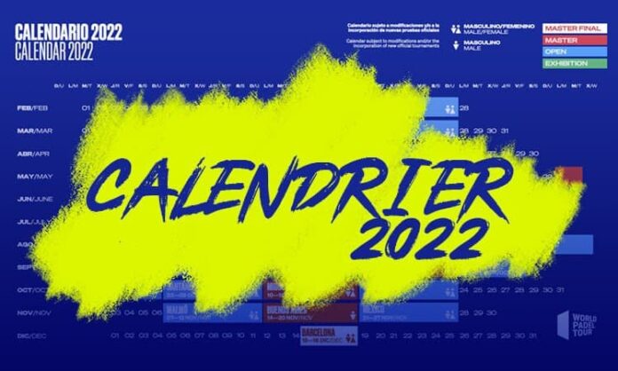 Calendrier WPT 2022